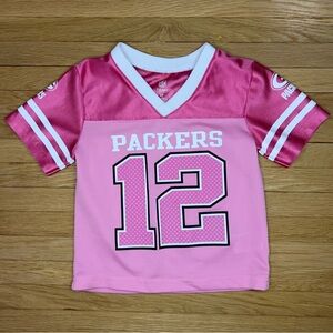 Packers Jersey, Toddler Size 2T, Green Bay, Wisconsin, Pink, Football, Rodgers